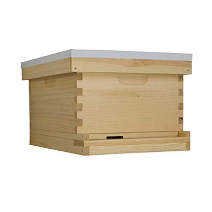 Amish Made in USA Complete Langstroth Beehive - The Starter Kit (Full Hive with 1 Deep & Accessories)