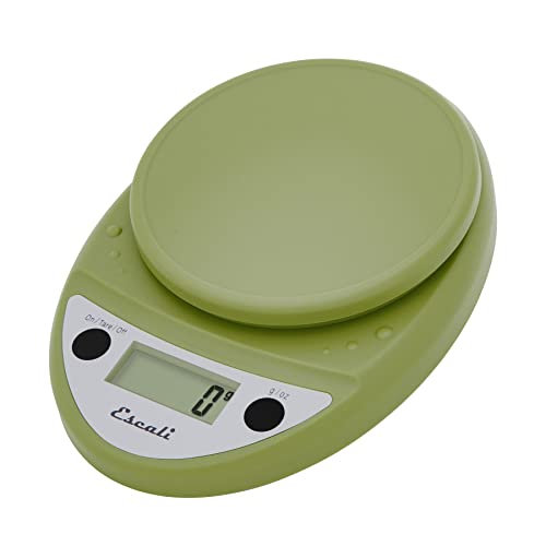 Escali Primo Digital Food Scale Multi-Functional Kitchen Scale and Baking Scale for Precise Weight Measuring and Portion Control, 8.5 x 6 x 1.5 inches, Tarragon Green - color: Tarragon Green