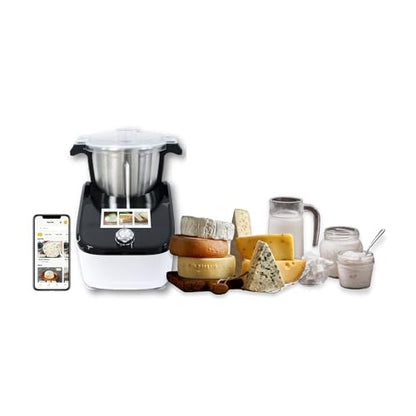 Fromaggio Stainless Steel Smart Cheese Maker, Wi Fi Touchscreen | WI-FI App Control and LCD Touchscreen. Stainless Steel Unit with Removable, Dishwasher-Safe Pot, Cutters, Drainer, And Mold - color: Stainless Steel