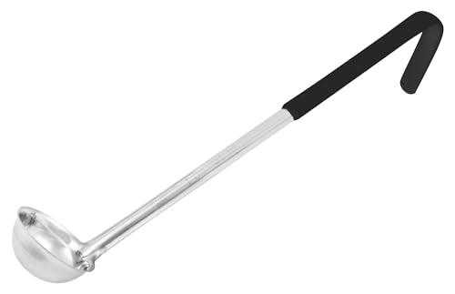 Winco Prime One Piece Stainless Steel Ladle, NSF Listed,Black - color: Black, size: 3 Ounce, style: One Piece