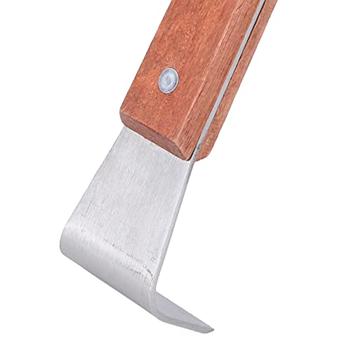 HERCHR Beehive Scraper Tool, Stainless Steel Beekeeper Scraper Tools with Wooden Handle Portable Beehive Frame Lifter and Scraper Multifunction Honey Uncapping Knife