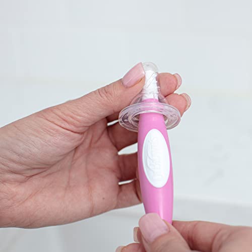 Dr. Brown's Soft Touch No Scratch Baby Bottle Cleaning Brush Nipple Cleaner with Stand and Storage Clip, BPA Free, Pink 1-Pack - style: Pink