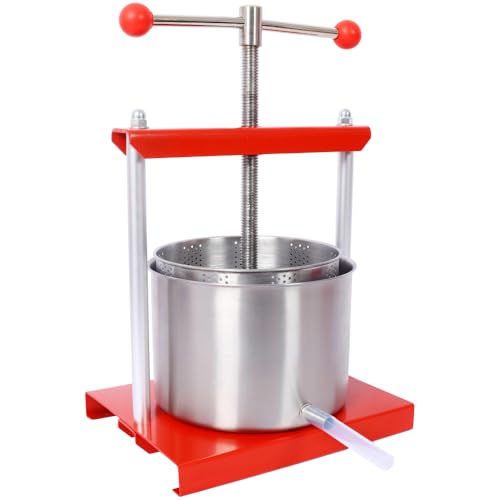 Cheese Press, Manual Fruit & Wine Press, Stainless Steel Food Press Machine for Juice, Olive Oil & Herb Extraction, 2026 Upgrade for Home & Kitchen (0.53 Gallon) - size: 0.53 Gallon