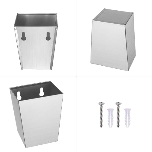 Brushed Silver Bottle Top Collector Wall Mount Beer Cap Catcher Stainless Steel Narrow - color: Brushed Silver