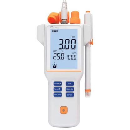 PH110B Digital pH Meter for Water Testing IP65 Waterproof Portable pH Tester ±0.03pH Accuracy Auto Calibration for Drinking Water Pool Aquarium Lab Hydroponics - style: Basic Portable Model