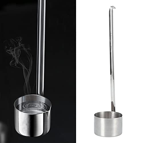 Wine Ladle, Stainless Steel Spoon Dipper With Pour Spout Long Handle and Hook, Flat Bottom Measure Spoon 25ml, 50ml, 125ml, 250ml, 500ml (500ML) - size: 500ML