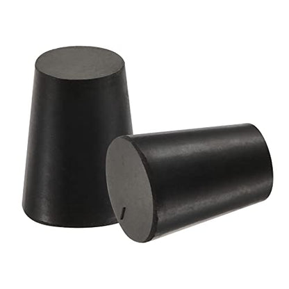 MECCANIXITY Rubber Tapered Plug 14mm to 19mm with Hole Test Tubes Bungs Stopper Black for Lab Home 5 Pieces - size: 14mm - 19mm