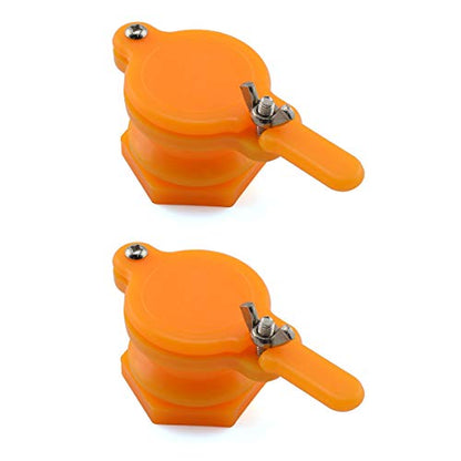 SDTC Tech 2-Pack Honey Gate Valve Yellow Nylon Extractor Tap for Bucket Beekeeping Supplies