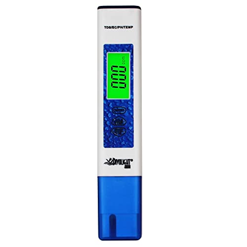 Water Tester, Digital PH Meter with ATC, 4 in 1 pH/EC/TDS/Temperature Meter 0.01 Resolution High Accuracy Pen Type Water Quality Tester for Pools, Drinking Water, Aquariums - style: 4 in 1 liquid tester pH/TDS/EC/Temp blue
