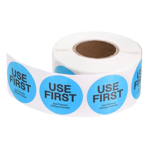 PATIKIL 500 Pcs USE First Stickers, 2 inch Round Use First Stickers Food Service Circle Inventory Control Adhesive Labels for Food Service Kitchen Restaurants Retail Storage Date, Blue - color: Blue, size: 2 Inch