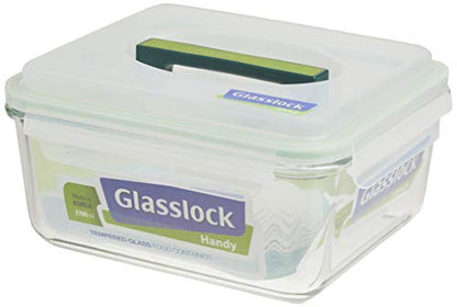 Glasslock 11.4-Cup Rectangle Handy Container,White - size: 11.4-Cup