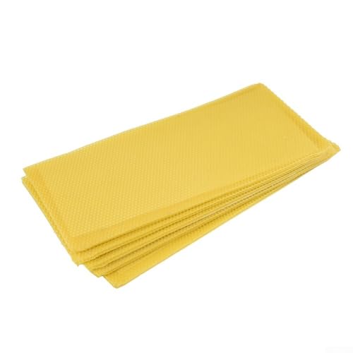 Deep Beehive Foundation with Beeswax Coating - 10 Pieces Plastic for honeycomb Sheets for Langstroth Frames Easy Install Bee Keeping Tools 8.26x16.54 Inch
