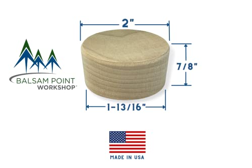 2-Inch Poplar Wood Bourbon Wine Barrel Cask Keg Bung Plug - Great for Home Brewers, Distillers, Wine Enthusiasts (2-Pack)