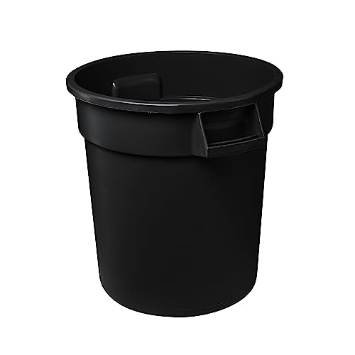 20 Gallon Black Round Commercial Trash Can/Ingredient Bin, Ingredient Storage Bin, Commercial Storage Bins, Round Food Storage Container for Kitchen/Food Prep/Storing, Kitchen Trash Can - color: Black, size: 20 Gallon