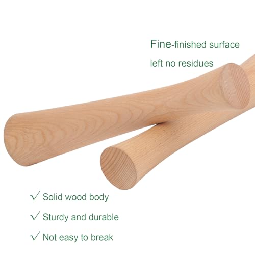 Natural Wood Sauerkraut Pounder 12” Heavy Duty Vegetable Cabbage Fermentation Jar Tamper Croker Kitchen Fermenting Food Tool for Wide & Regular Mouth Mason Jar
