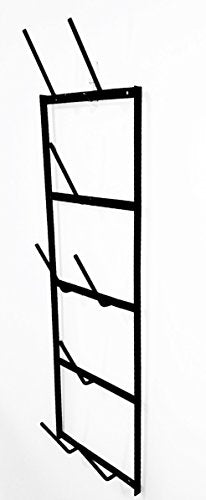 Glory & Grace Rustic Industrial Farmhouse Narrow Wall Mount 8 Arm Bottle Tree Glass Drying Mug Dryer Rack (Iron Black) - color: Iron Black