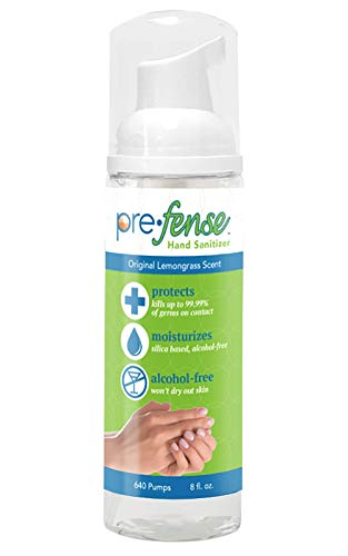 Foam Hand Sanitizer - Kills 99.9% of Common Germs - Alcohol-Free - Moisturizing, Non-Skin Drying, Water-Based Formula - Made in USA - Lemongrass Scent - Everyday Size - 8 oz - 1 Pack - size: 8 Fl Oz (Pack of 1)
