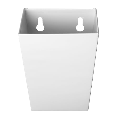 White Bottle Cap Catcher Wall Mounted Stainless Steel Beer Bottle Cap Bucket 3-1/2" Screw in Wood Post Table - color: White