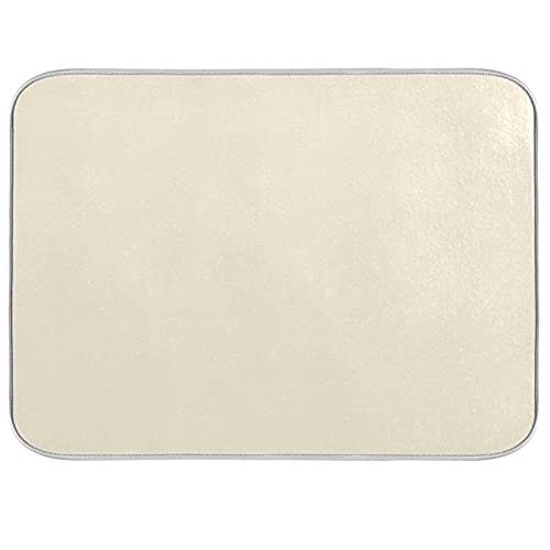 Dish Drying Mat for Kitchen Counter Absorbent Microfiber Dry Dishes Mats Drainer Counter Mat Beige Drying Dish Pad 16 x 18 Inch for Countertops Decor - color: Beige, size: 16 X 18 in