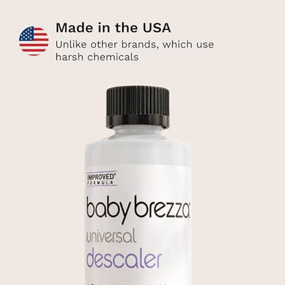 Baby Brezza Descaler 8 oz. Made in USA. Universal Descaling Solution for Baby Brezza and other baby appliances. Removes mineral build-up and extends your machine’s lifespan - size: 8 Fl Oz (Pack of 1)