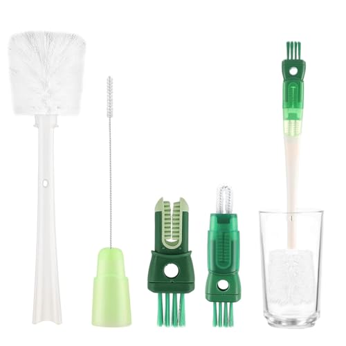 Water Bottle Cleaner Brush,5-in-1 Bottle Scrubber Brush for Cleaning Bottles Set