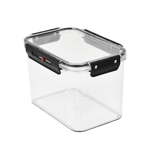 Airtight Food Storage Container with Easy locking lids, Date Indicator, Leakproof, Kitchen Pantry Organization and Storage, Cereal, Flour & Sugar, Rice, Cookies, Candy, Pasta,BPA-Free (2.7L)