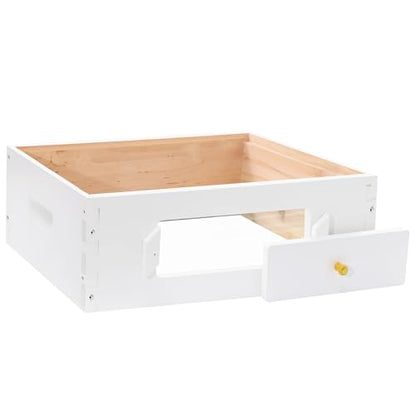 BeeTech 8 Frame Langstroth Beehive Medium Super Box Hand Painted Not Includes Wooden Frames & Waxed Foundations (Unassembled)