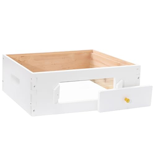 BeeTech 8 Frame Langstroth Beehive Medium Super Box Hand Painted Not Includes Wooden Frames & Waxed Foundations (Unassembled)
