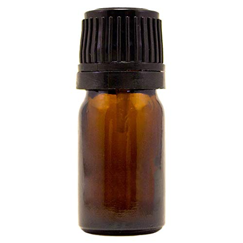 5 ml (1/6 fl oz) Amber Glass Bottle with Euro Dropper (12 Pack) - color: Amber, size: 0.17 Fl Oz (5 ml)