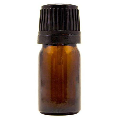 5 ml (1/6 fl oz) Amber Glass Bottle with Euro Dropper (12 Pack) - color: Amber, size: 0.17 Fl Oz (5 ml)
