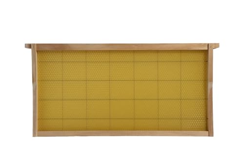 Swampland Bees - 20 Pack of Fully Assembled Wired Beeswax Foundation Deep (9-1/8") Frames. High-Tensile Stainless-Steel Wire, Plastic-Free Commercial Grade. FBA - size: Deep 9-1/8"