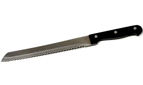 Chef Craft Select Bread Knife, 8 inch blade 13.5 inches in length, Stainless Steel/Black - size: 8", style: Bread Knife