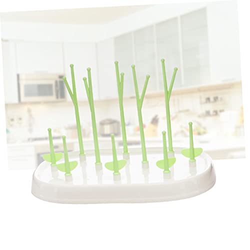 Tree-Shaped Baby Bottle Dryer Green Baby Bottle Drying Rack Easy to Clean Safe for Infants