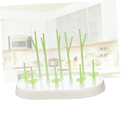 Tree-Shaped Baby Bottle Dryer Green Baby Bottle Drying Rack Easy to Clean Safe for Infants