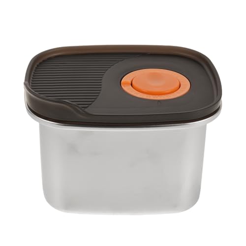 Stainless Box - 500ml Cheese Storage Container With Airtight Lid For Fridge Food Preservation And Storage - Space-Saving - size: 11.60X9.50X7.50CM