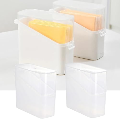 Japanese Kitchen Refrigerator Side Door Storage Fresh-keeping Box Tilted with Lid Cheese Sealed Food Storage Container,White (White-1Pcs) - color: White-1Pcs
