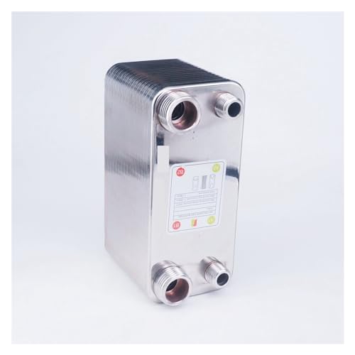 Heat Exchanger,38 Plates Heat Exchanger Beer Wort Chiller Cooler Stainless Steel for Homebrew Cooling