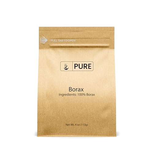 PURE ORIGINAL INGREDIENTS Borax (4 oz) Sodium Borate, Multipurpose Cleaning Agent, Ideal Slime Ingredient - size: 4 Ounce (Pack of 1)