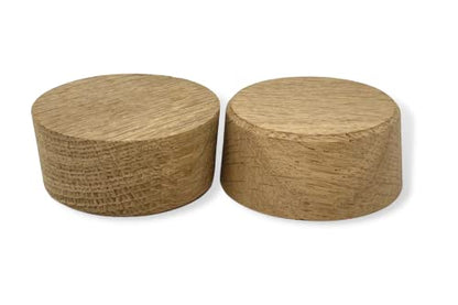 2-Inch American White Oak Wood Bourbon Wine Barrel Cask Keg Bung Plug - Great for Home Brewers, Distillers, Wine Enthusiasts (2-Pack)