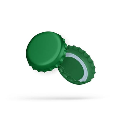 Fermentaholics Green Beer Bottle Caps - 144 Count Oxygen Absorbing Bottle Lids – 26mm Crown Caps for Homebrewing Beer, Cider, Soda, DIY Crafts and more – Fits Standard American Pry-Off Bottles