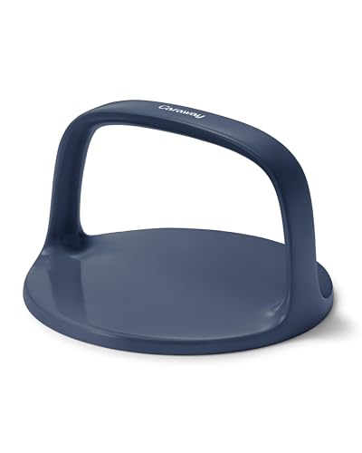 Caraway Grill Press with Handle - 100% Stainless Steel Body - Safe for Use with Pans and Grills - Ideal for Meat, Salmon, Tofu, Veggies - Navy - color: Navy