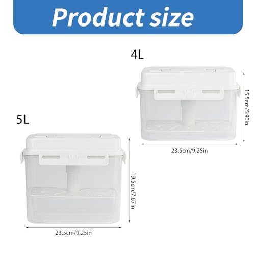 Pickle Jar with Handle and Lid Kimchi Press and Fermentation Storage Container Plastics Sauerkraut Organizers Box - color: 5