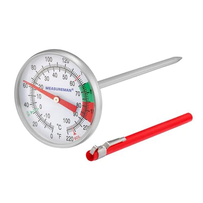 MEASUREMAN Instand Read 2” Dial 0~220℉/℃，Milk Thermometer，Milk Foam，Coffee Drinks Thermometer（2Pack） - size: 2 Pack