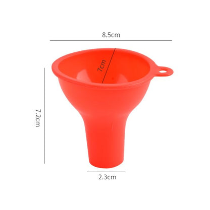 3 PCS Silicone Wide Mouth Funnel Food Funnels Flexible Condiment Sauce Canning Set for Jars Jam Spice Filling Bottles Liquid Oil and Powder
