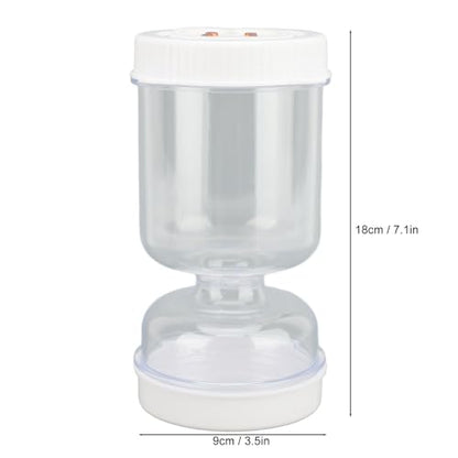 50oz Pickle Jar with Strainer Flip, Leakproof Airtight Food Storage Container Pickle Holder Juice Separator Jar for Capers Olives Jalapenos Includes 2 Forks Silicone Gasket Timer Lid