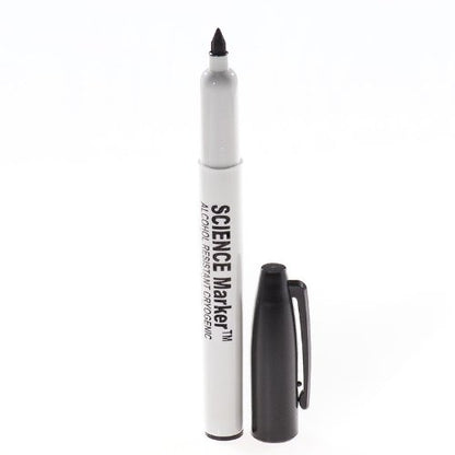 Fine tip alcohol-resistant water-resistant cryogenic marker