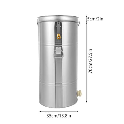 Manual Honey Extractor, 2 Frames Stainless Steel Honey Harvesting Equipment, Efficient Honeycomb Spinner Drum Separator, Apiary Extraction Tool for Store, Home, Honey Manufacturing Industry