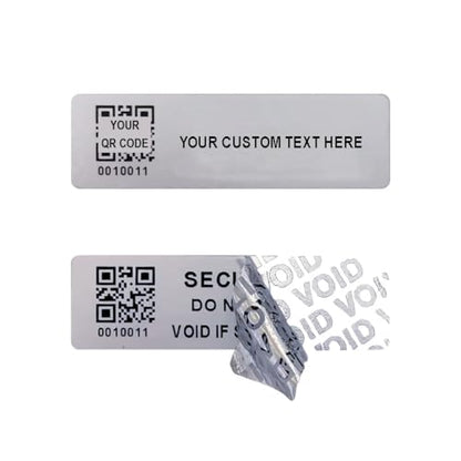 Customized Printed Tamper Evident Proof Serial Number QR Code Labels Sequential Bar Code Stickers Consecutive Security Warranty Void Label-Sealing for Package - style: custom