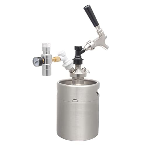 Portable Draft Keg System Stainless Steel Keg Mini Keg Draft System Stainless Steel Portable Mini Keg Dispenser Pressure Regulator Craft Beer Draft Home Brew