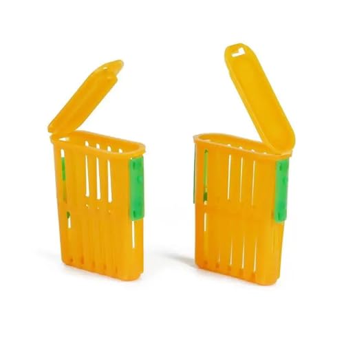 Queen Bee Cage 80Pcs Queen Bee Post Cage Beekeeping Queen Cages Move Transmit Grid Box Bee Marking Cage Beekeeping Tools Queens Shipping Box for Beekeepers